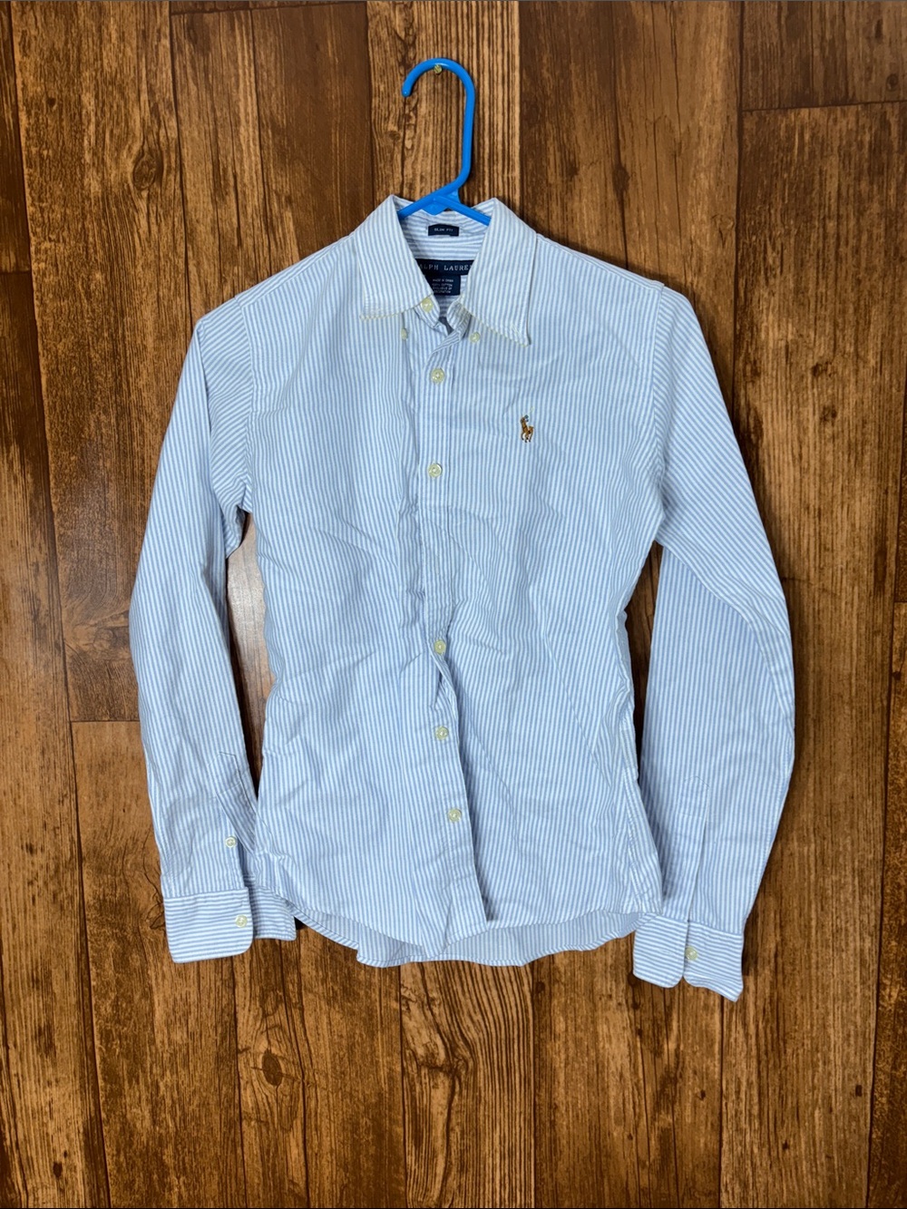 Polo by Ralph Lauren Blue & White Pinstripe Button-Down Shirt